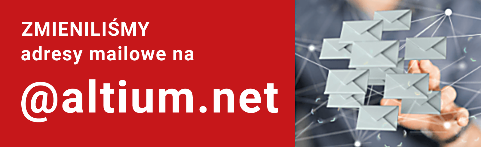 Zmieniliśmy adresy mailowe